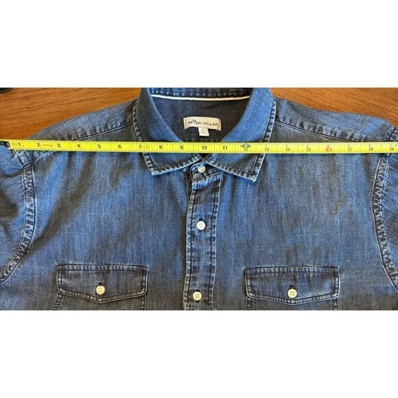 VNT late 80’s Peter Millar denim button-down shirt Size L - Picture 8 of 12